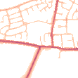 Daytime road noise heatmap for CV10 8LA