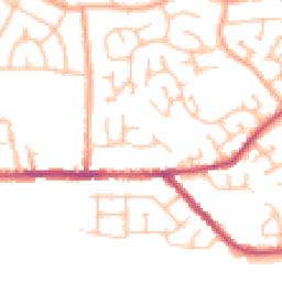 Daytime road noise heatmap for CV10 8LW