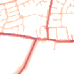 Daytime road noise heatmap for CV10 8LY