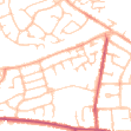 Daytime road noise heatmap for CV10 8QW