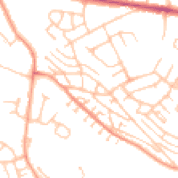 Daytime road noise heatmap for CV10 9FN
