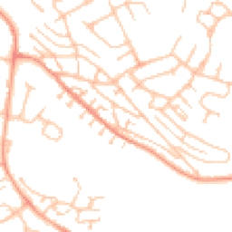 Daytime road noise heatmap for CV10 9FQ