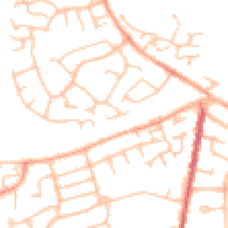 Daytime road noise heatmap for CV10 9QQ