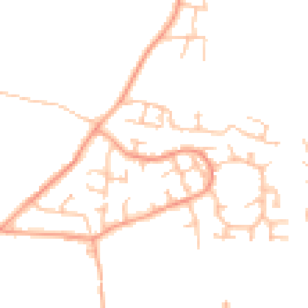 Daytime road noise heatmap for CV10 9QR