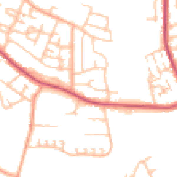 Daytime road noise heatmap for CV2 1AG