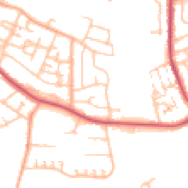 Daytime road noise heatmap for CV2 1AH