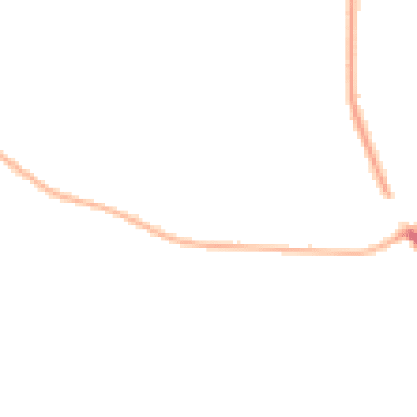 Night-time road noise heatmap for CV2 1AQ