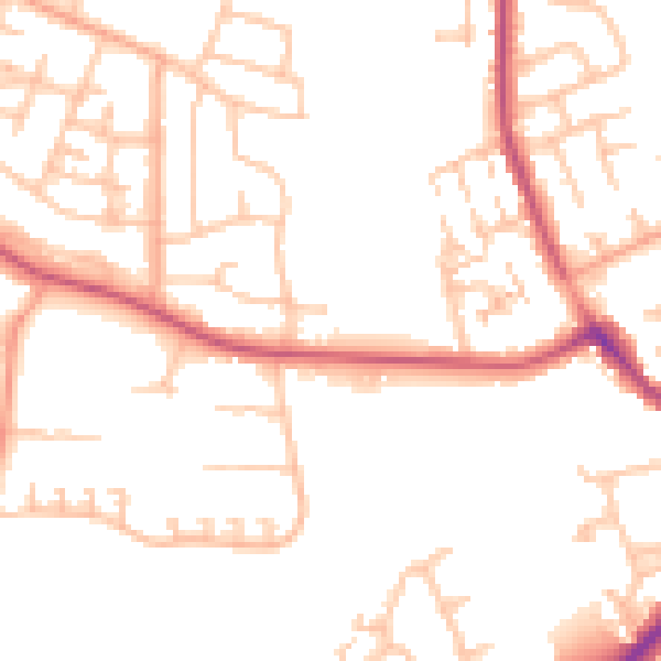Daytime road noise heatmap for CV2 1AR
