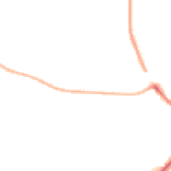 Night-time road noise heatmap for CV2 1AR