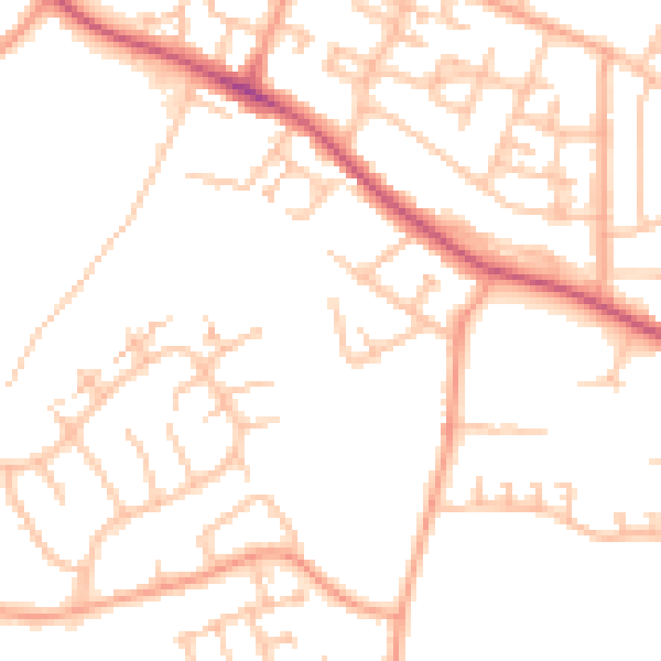 Daytime road noise heatmap for CV2 1BB
