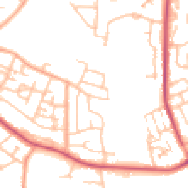 Daytime road noise heatmap for CV2 1DF