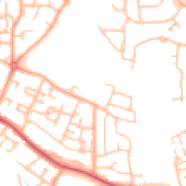 Daytime road noise heatmap for CV2 1DL