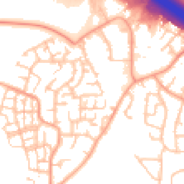 Daytime road noise heatmap for CV2 1HL