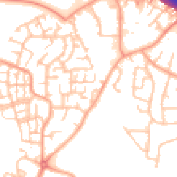 Daytime road noise heatmap for CV2 1HP