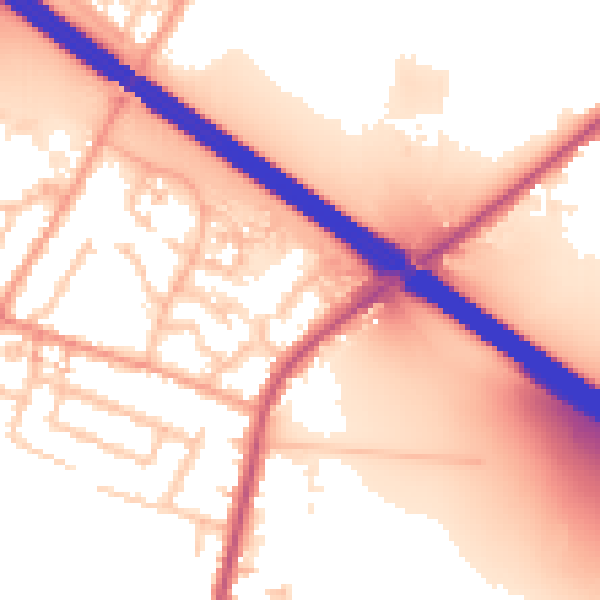 Daytime road noise heatmap for CV2 1NH