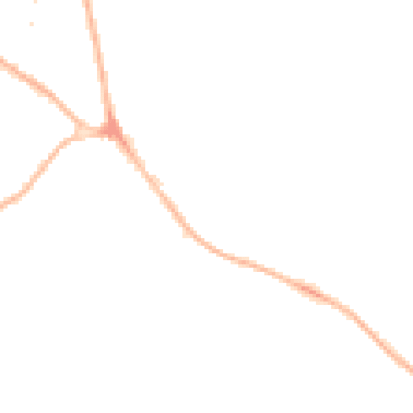 Night-time road noise heatmap for CV2 1QZ