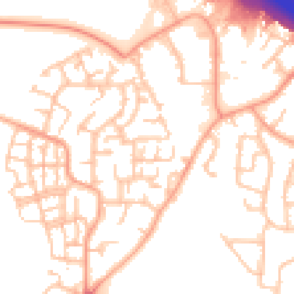 Daytime road noise heatmap for CV2 1SX