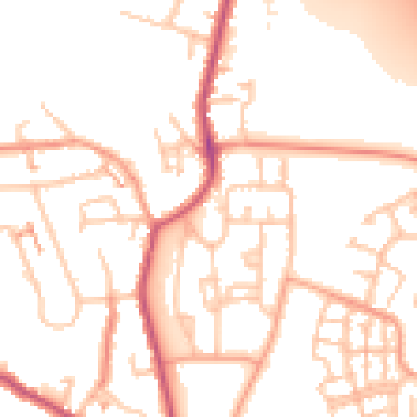 Daytime road noise heatmap for CV2 1UD