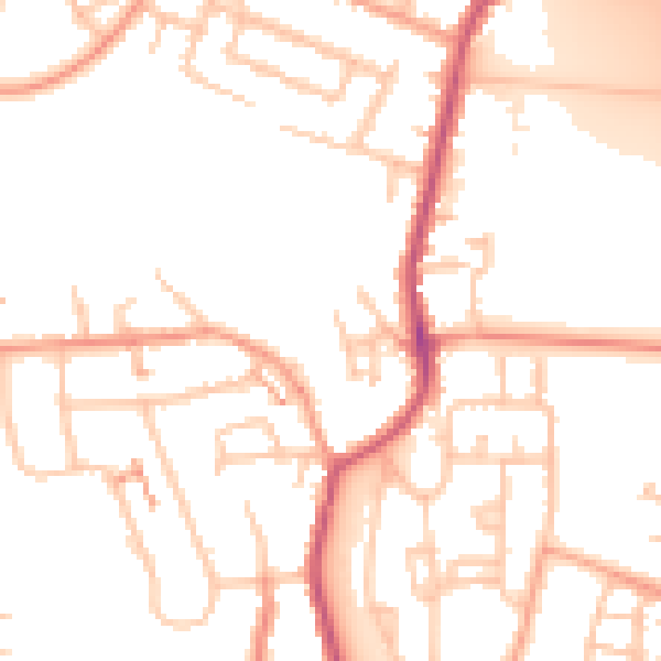 Daytime road noise heatmap for CV2 1UR