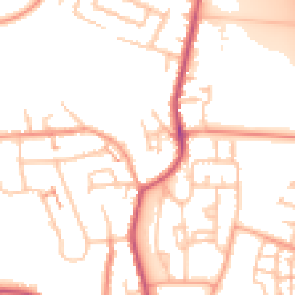 Daytime road noise heatmap for CV2 1US