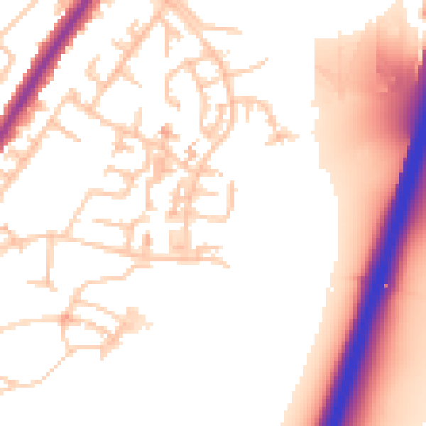 Daytime road noise heatmap for CV2 2BP