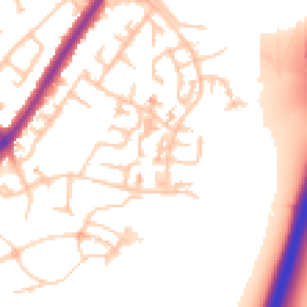 Daytime road noise heatmap for CV2 2BW