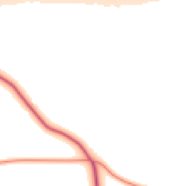 Daytime road noise heatmap for CV2 2DU