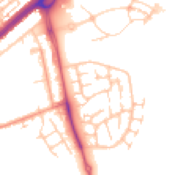 Daytime road noise heatmap for CV2 2JG