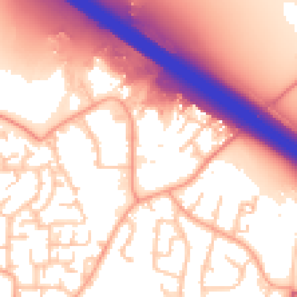 Daytime road noise heatmap for CV2 2NP