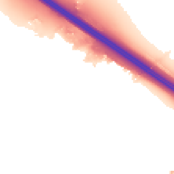 Night-time road noise heatmap for CV2 2NP