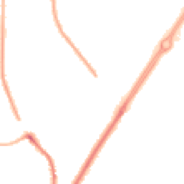 Night-time road noise heatmap for CV2 2NZ