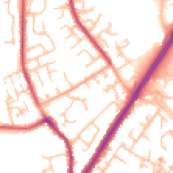 Daytime road noise heatmap for CV2 2PA