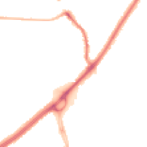 Night-time road noise heatmap for CV2 2PW