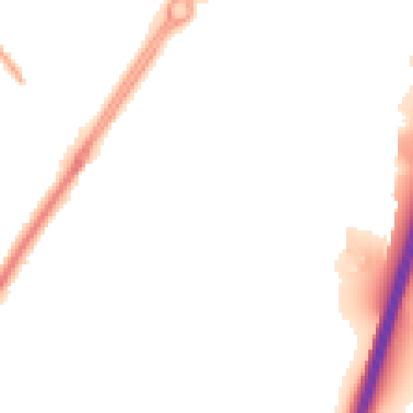 Night-time road noise heatmap for CV2 2QZ