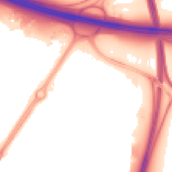 Night-time road noise heatmap for CV2 2SH