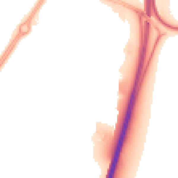 Night-time road noise heatmap for CV2 2TA