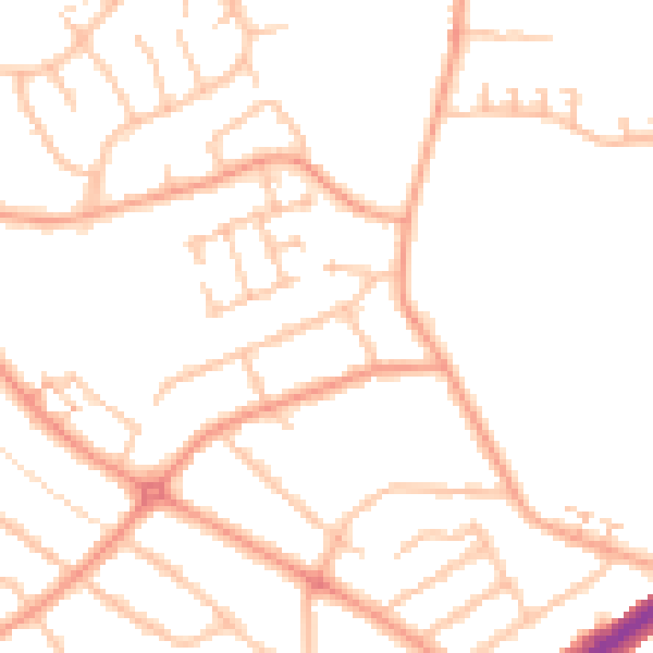 Daytime road noise heatmap for CV2 3AF