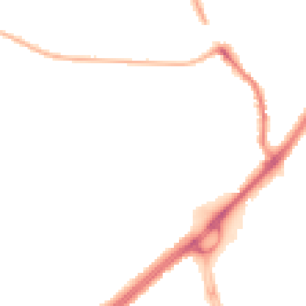 Night-time road noise heatmap for CV2 3BE