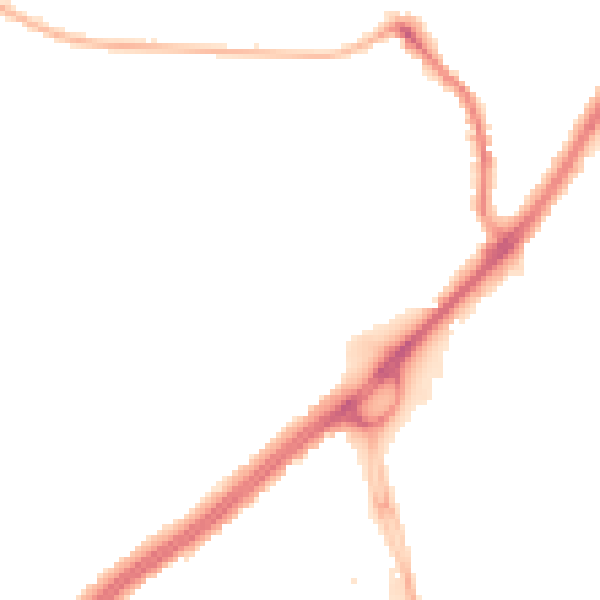 Night-time road noise heatmap for CV2 3BL