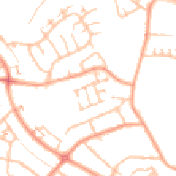 Daytime road noise heatmap for CV2 3FA