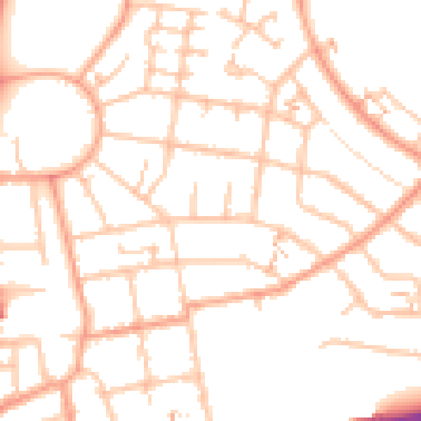 Daytime road noise heatmap for CV2 3GA