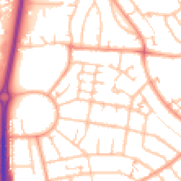 Daytime road noise heatmap for CV2 3HY