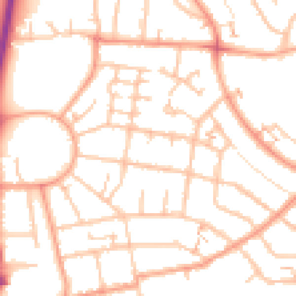 Daytime road noise heatmap for CV2 3HZ