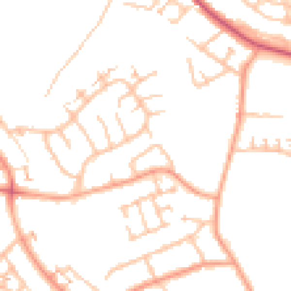 Daytime road noise heatmap for CV2 3JY