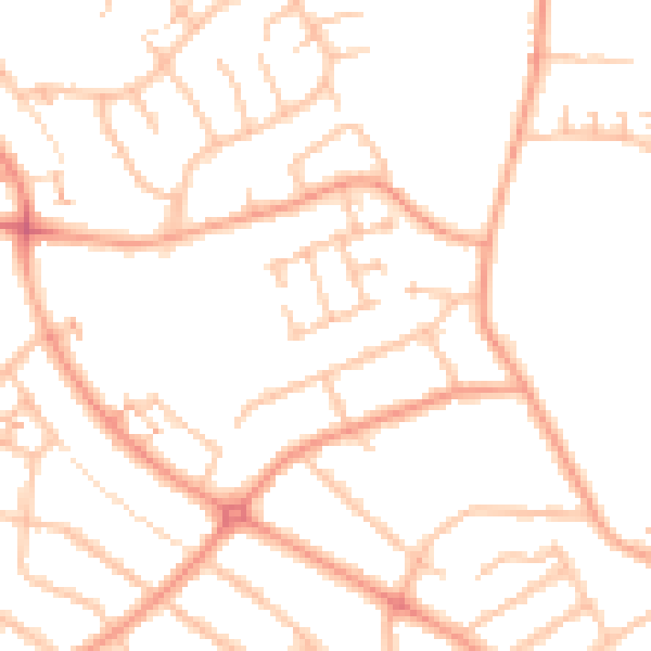 Daytime road noise heatmap for CV2 3QP