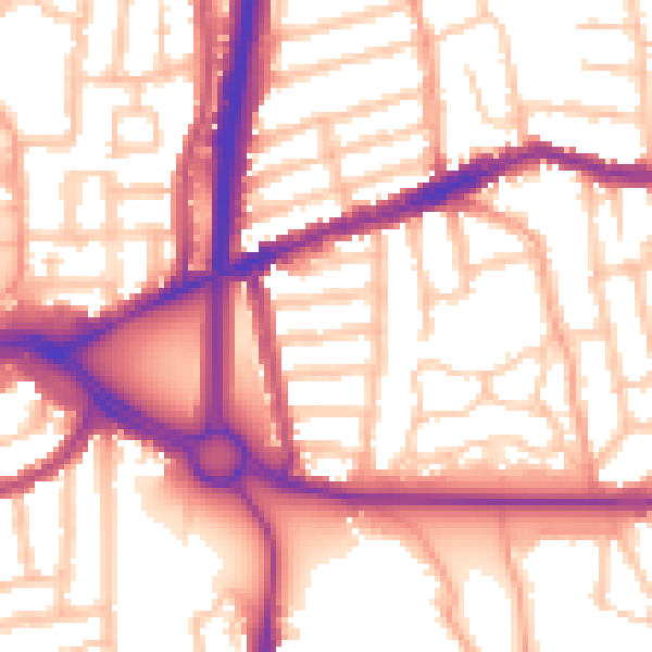 Daytime road noise heatmap for CV2 4FD