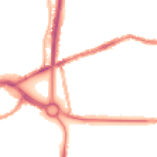 Night-time road noise heatmap for CV2 4FD