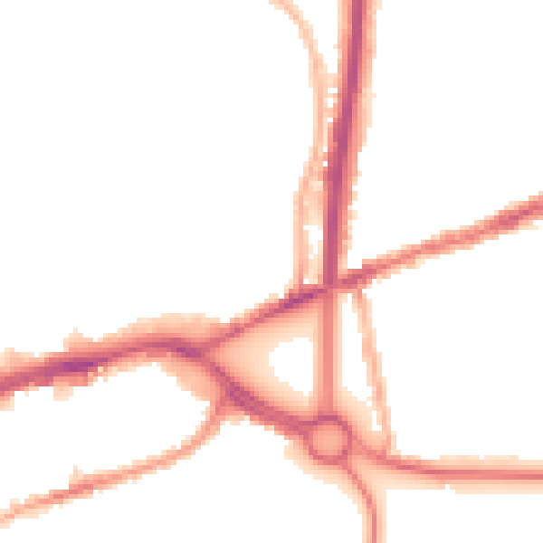 Night-time road noise heatmap for CV2 4FP