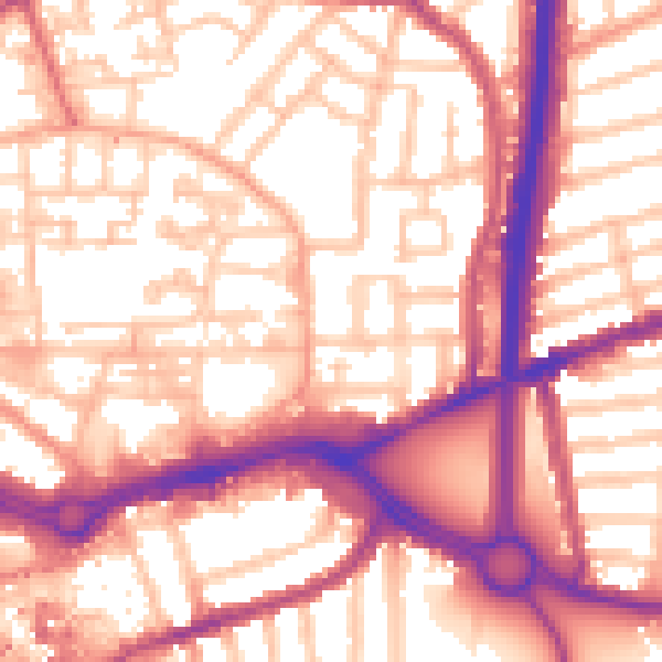 Daytime road noise heatmap for CV2 4FS