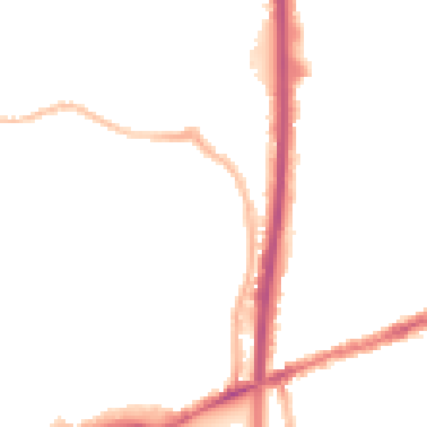 Night-time road noise heatmap for CV2 4GF